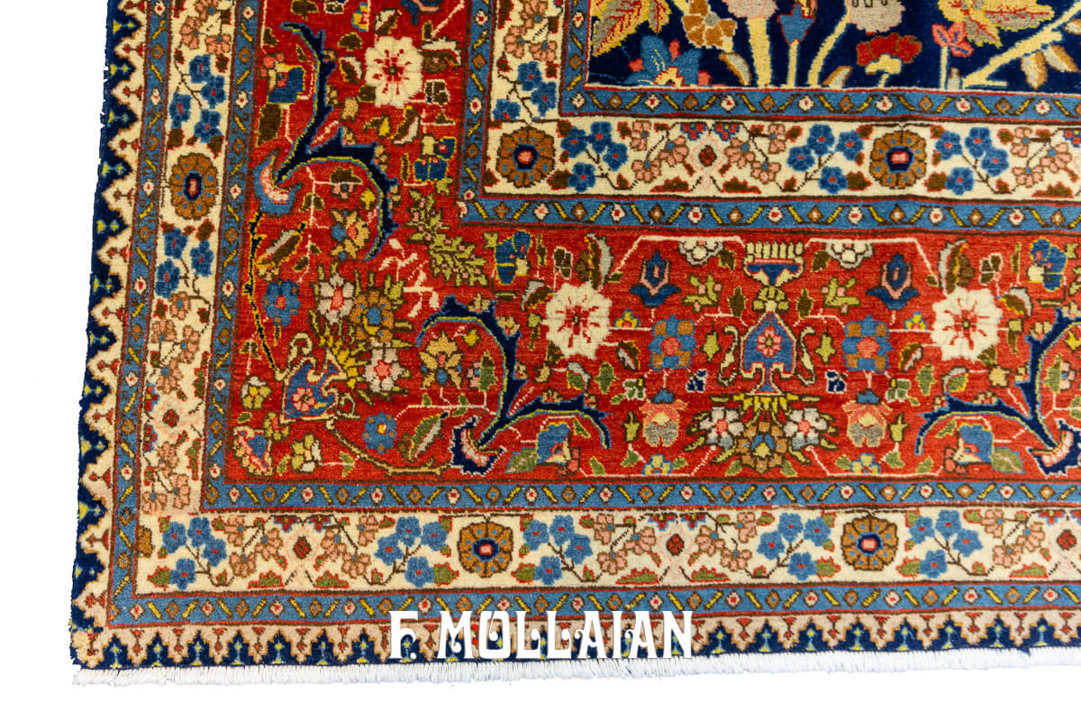 Antique Tabriz Rug Blue Tone n°:517997